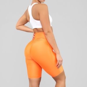ruched booty biker shorts